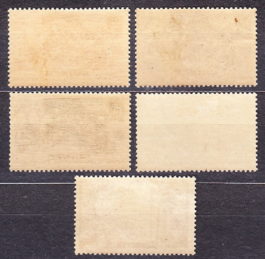 FRANCÚZSKA GUINEA 1943, Michel 199-203, * čisté. KOLÓNIE. KRAJINY, DOMORODCI.