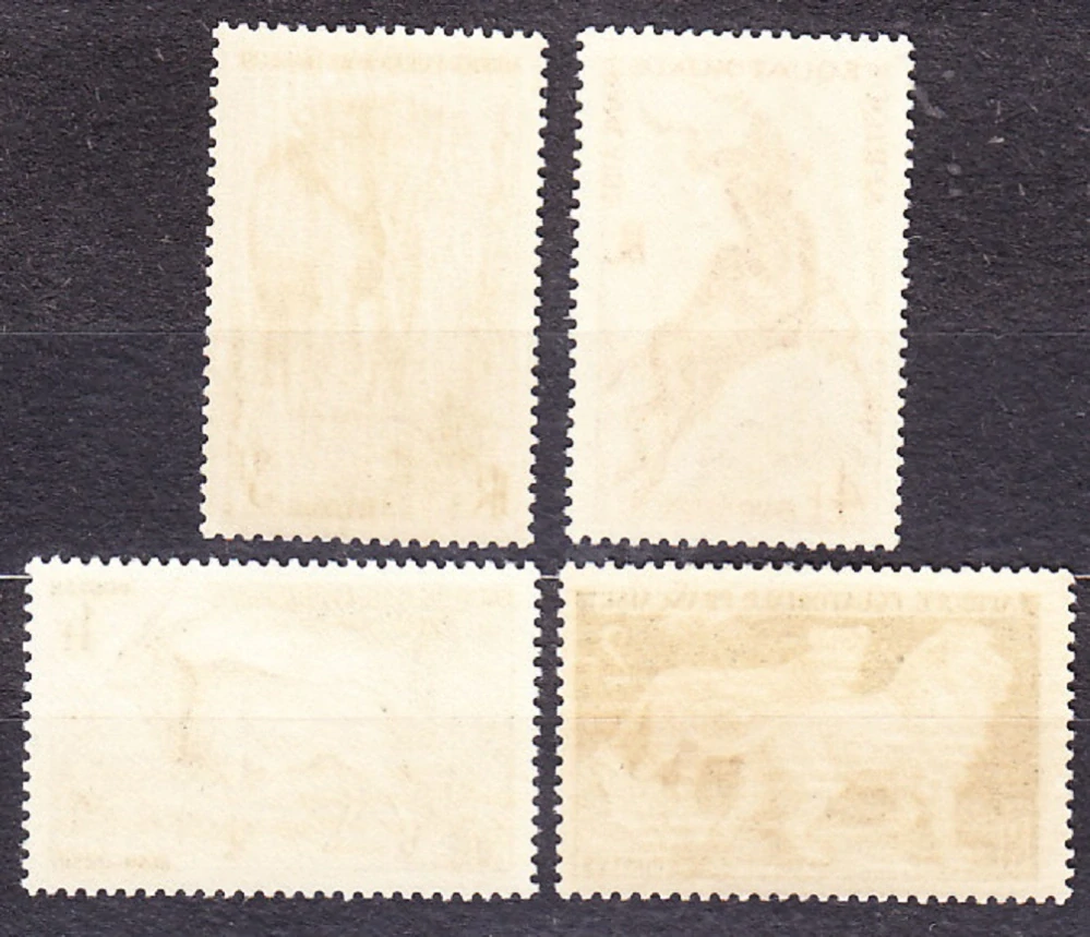 FRANCÚZSKA ROVNÍKOVÁ AFRIKA 1957, Michel 305-308, ** čistá séria. KOLÓNIE. AFRICKÉ ZVIERATÁ.