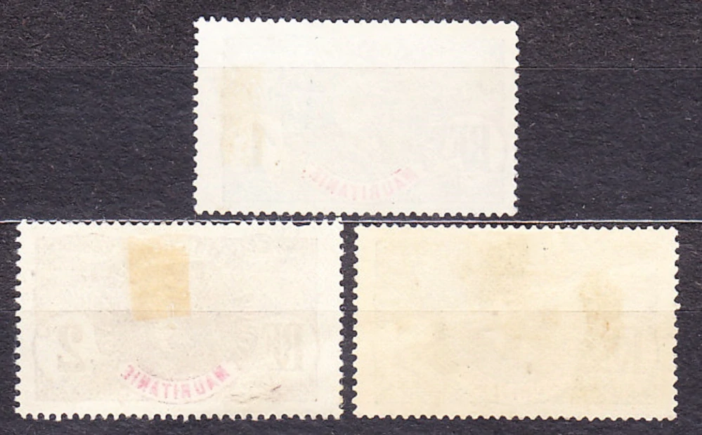 MAURITÁNIA 1906, Michel 1-2, 4, razené. KOLÓNIE. GENERÁL L. FAIDHERBE.