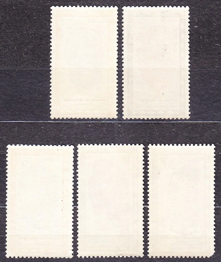 POBREŽIE SLONOVINY 1962, Michel 24-28, ** čistá séria. DOPLATNÉ. DREVOREZBA.