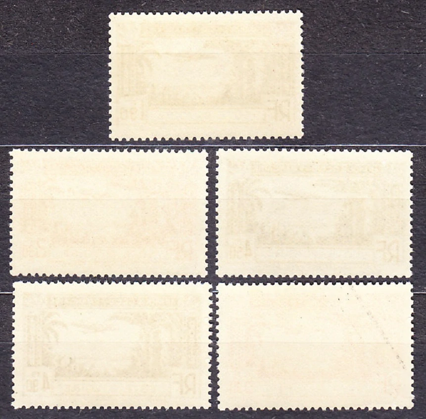 POBREŽIE SLONOVINY 1940, Michel 172-176, **/* čistá séria. KOLÓNIE. LETECKÉ - KRAJINY.