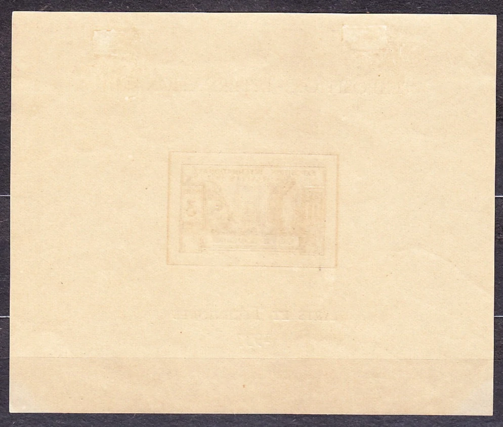 POBREŽIE SLONOVINY 1937, Michel Block 1, * čistý hárček. KOLÓNIE. SVETOVÁ VÝSTAVA V PARÍŽI.