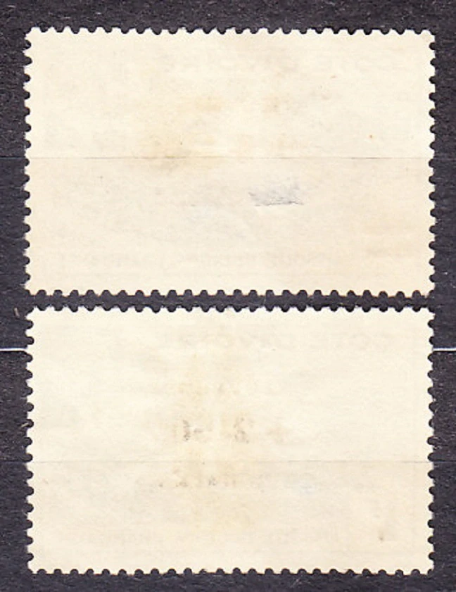 POBREŽIE SLONOVINY 1944, Michel 202-203, čistá séria bez lepu. KOLÓNIE. MARŠÁL PÉTAIN - LAGÚNA, ČLN - PRETLAČE.