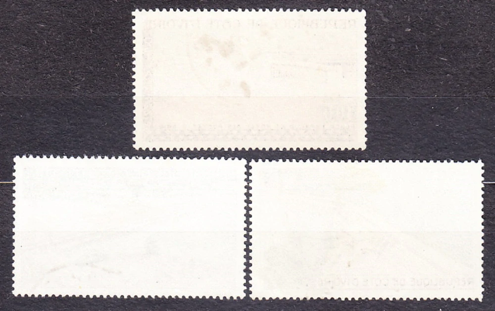 POBREŽIE SLONOVINY 1959, Michel 207-209, razená séria. KRAJINY.