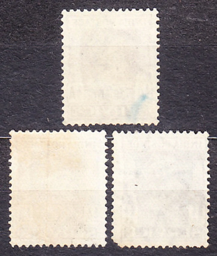 GWALIOR 1940, Michel 49-50, 54, razené. KOLÓNIE. SLUŽOBNÉ. KRÁĽ GEROGE VI.