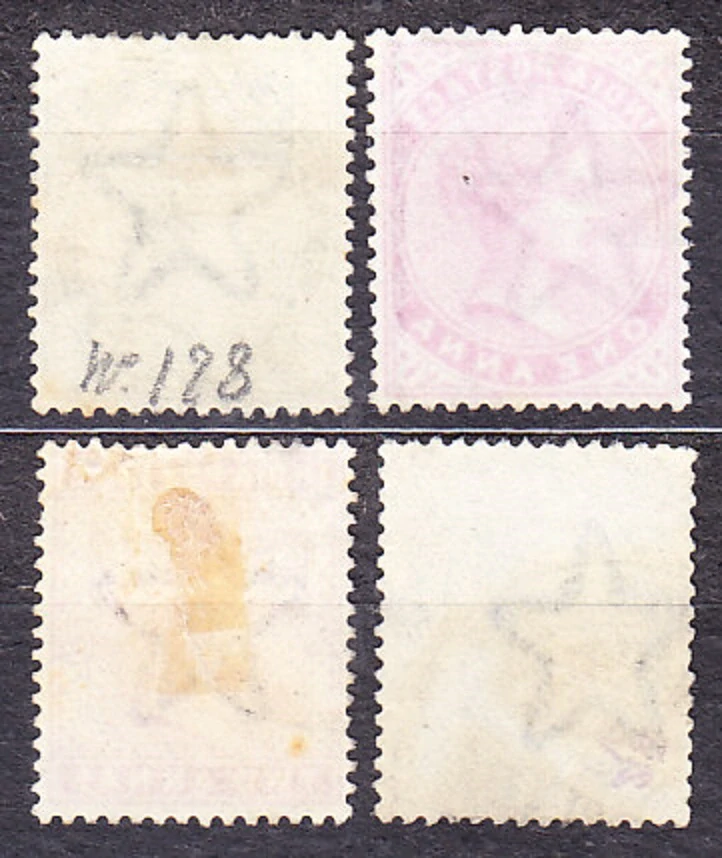 INDIA 1900, Michel 51-54, razené. KOLÓNIE. KRÁĽOVNÁ VICTORIA.