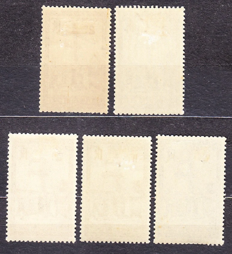 FRANCÚZSKE SOMÁLSKO 1938, Michel 150-152, 154-155, * čisté. KOLÓNIE. MEŠITA.