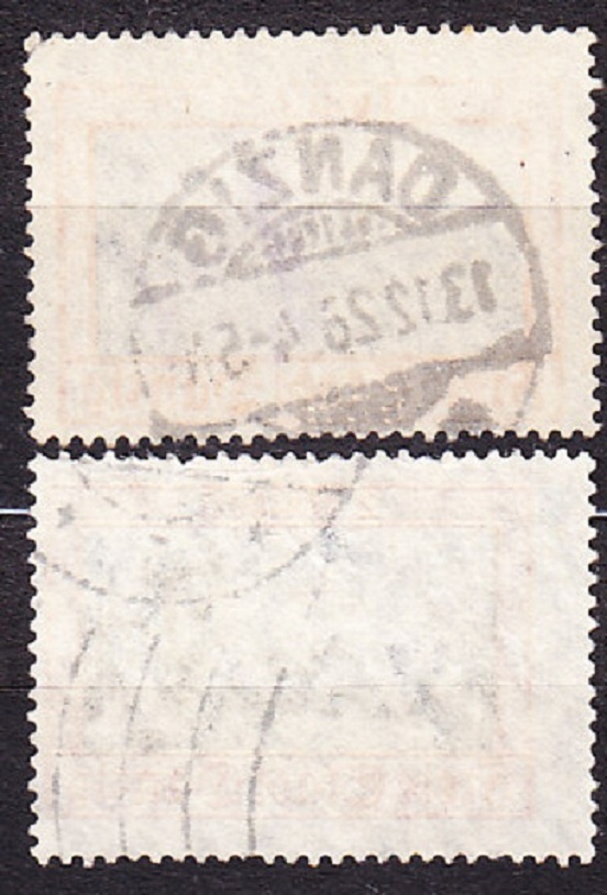DANZIG 1925, Michel 212-213, razená séria. MESTÁ.