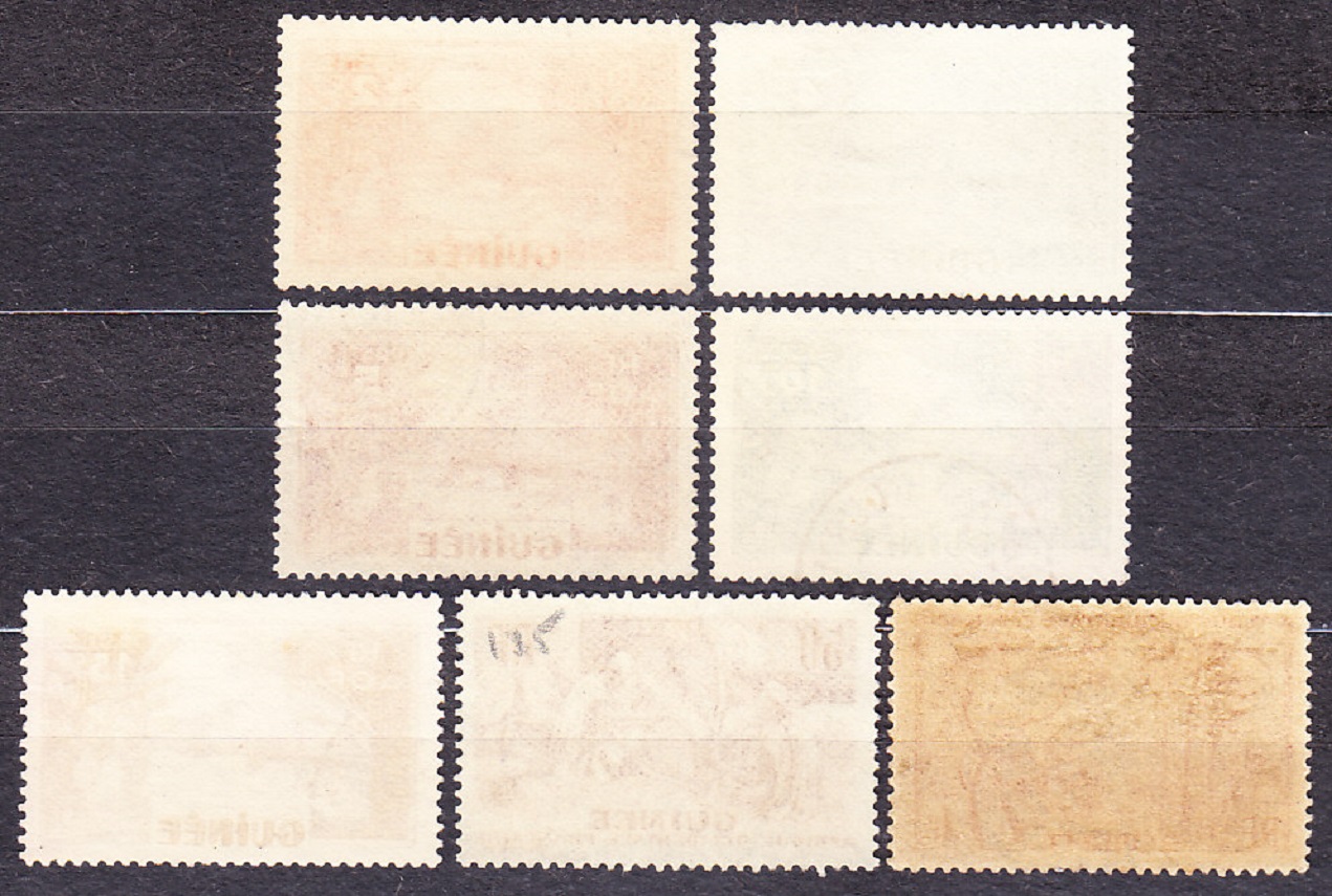 FRANCÚZSKA GUINEA 1938, Michel 128, 130-133, 140, 147, razené. KOLÓNIE. KRAJINY.