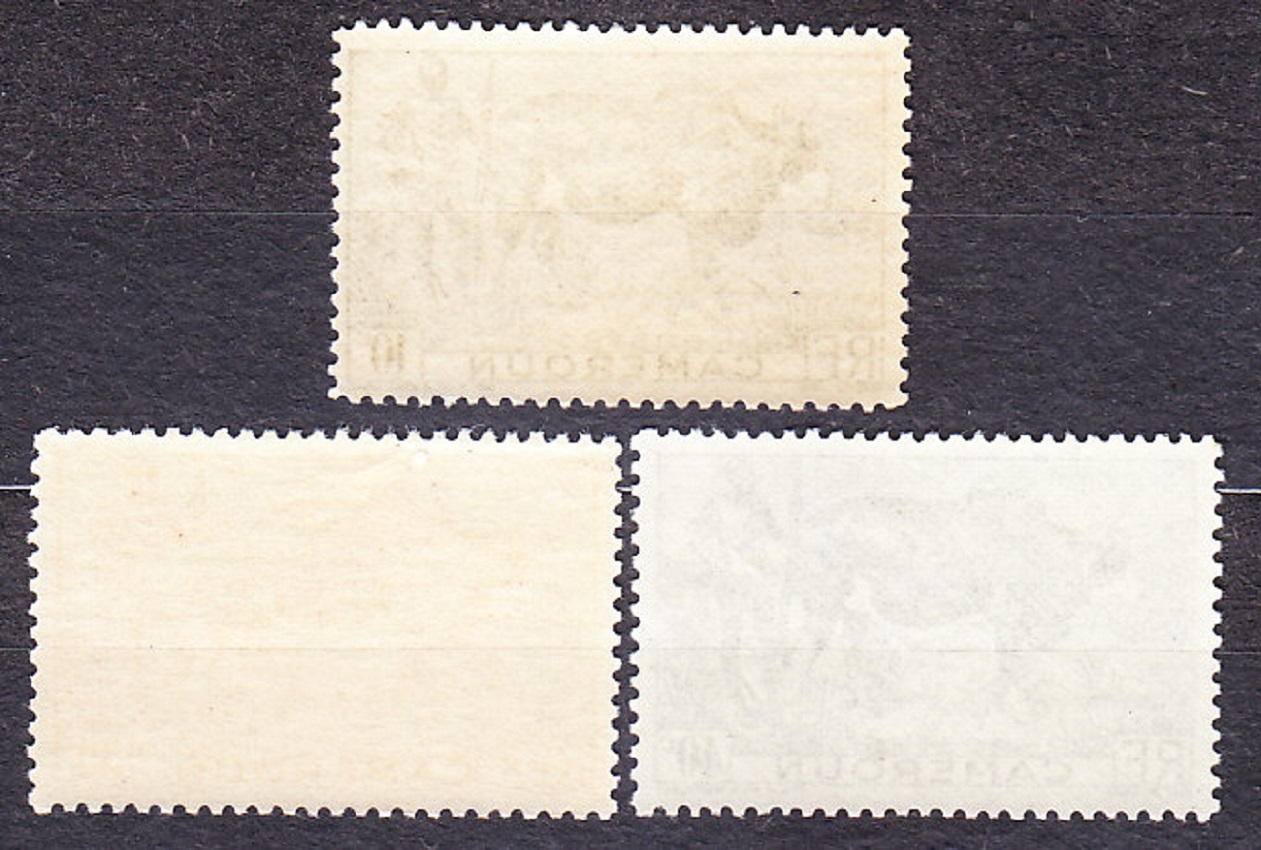 KAMERUN 1946, Michel 270-272, **/* čisté. KOLÓNIE. PASTIER DOBYTKA.
