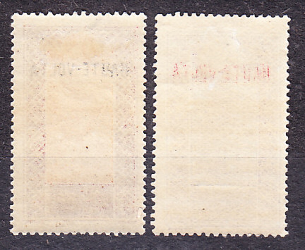 HORNÁ VOLTA 1920, Michel 6-7, * čisté. KOLÓNIE. JAZDEC NA ŤAVE.