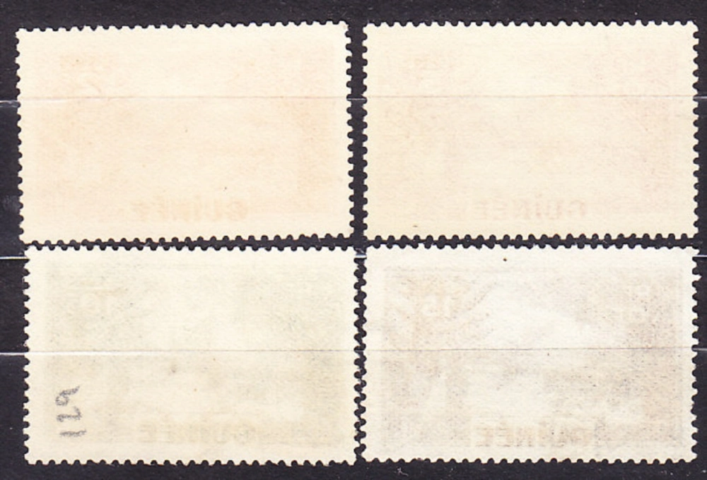 FRANCÚZSKA GUINEA 1938, Michel 128, 131-133, razené. KOLÓNIE. KRAJINY.