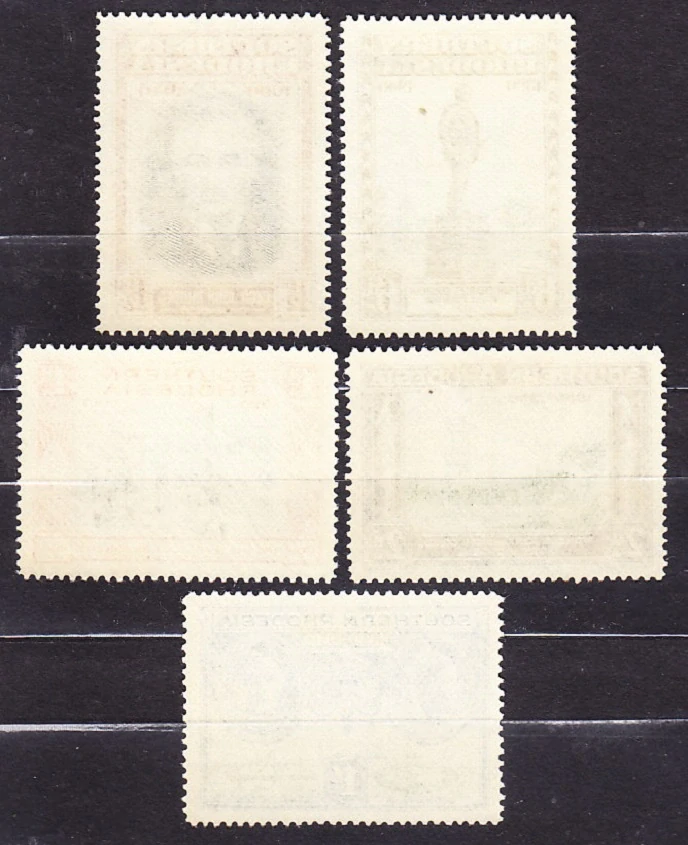 SOUTHERN RHODESIA 1940, Michel 56-58, 61-62, * čisté. KOLÓNIE. KRAJINY, OSOBNOSTI.