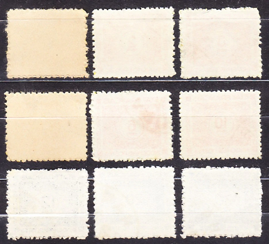 FRANCÚZSKA INDOČÍNA 1943, Michel 75-83, razená séria. KOLÓNIE. DOPLATNÉ. ČÍSLICE, ORNAMENTY.