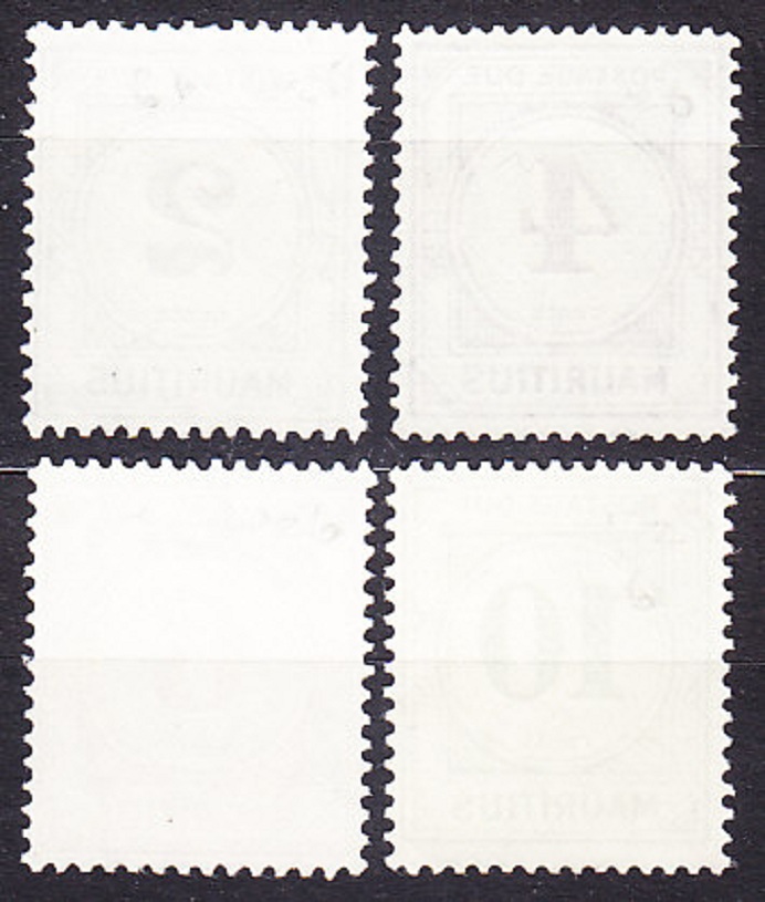 MAURITIUS 1966, Michel 8-11, ** čisté. KOLÓNIE. DOPLATNÉ. ČÍSLICE.