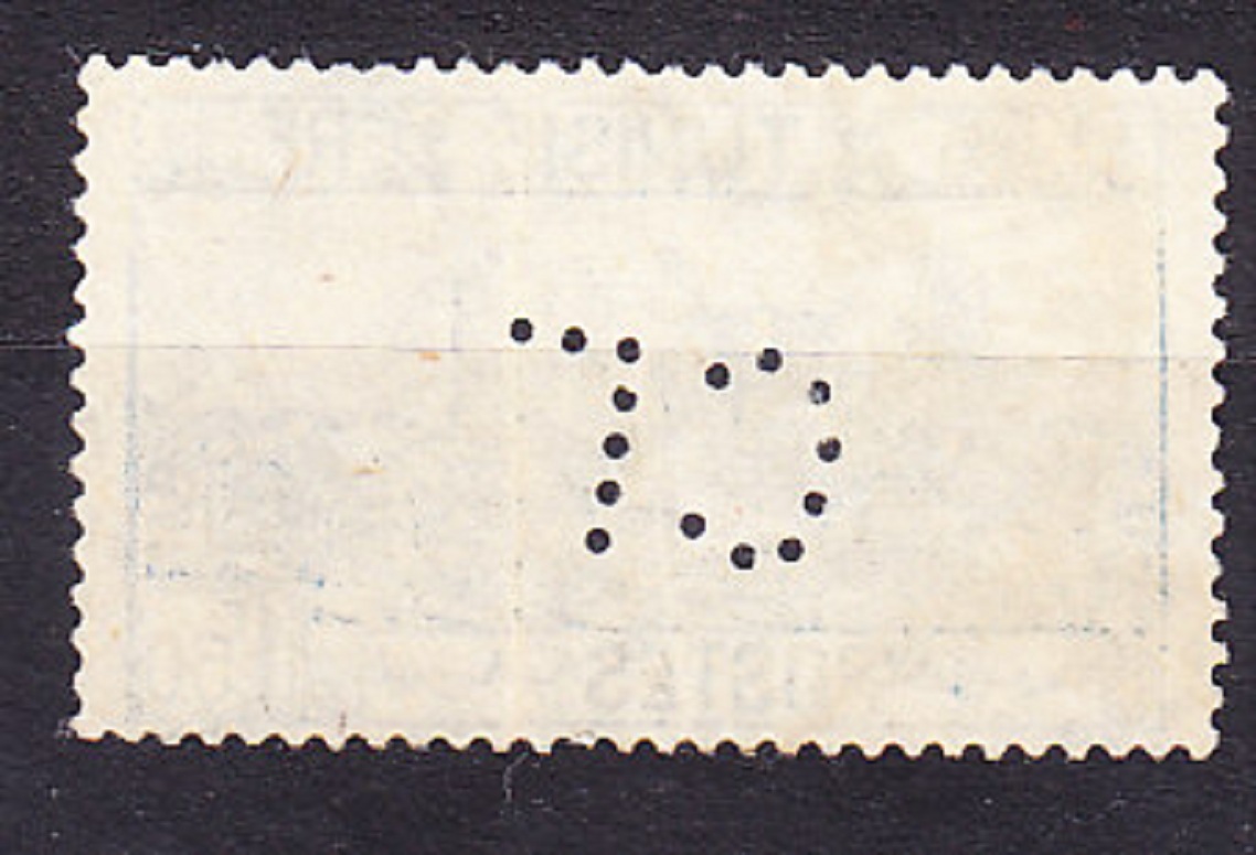 TUNISKO 1928, Michel 140, razená s PERFÍNOM CL. KOLÓNIE. KRAJINY.