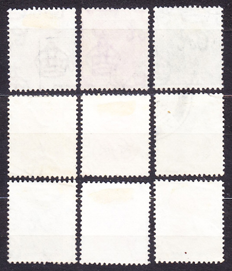 HONG KONG 1954, Michel 178-185, 187, razené. KOLÓNIE. KRÁĽOVNÁ ALŽBETA II.