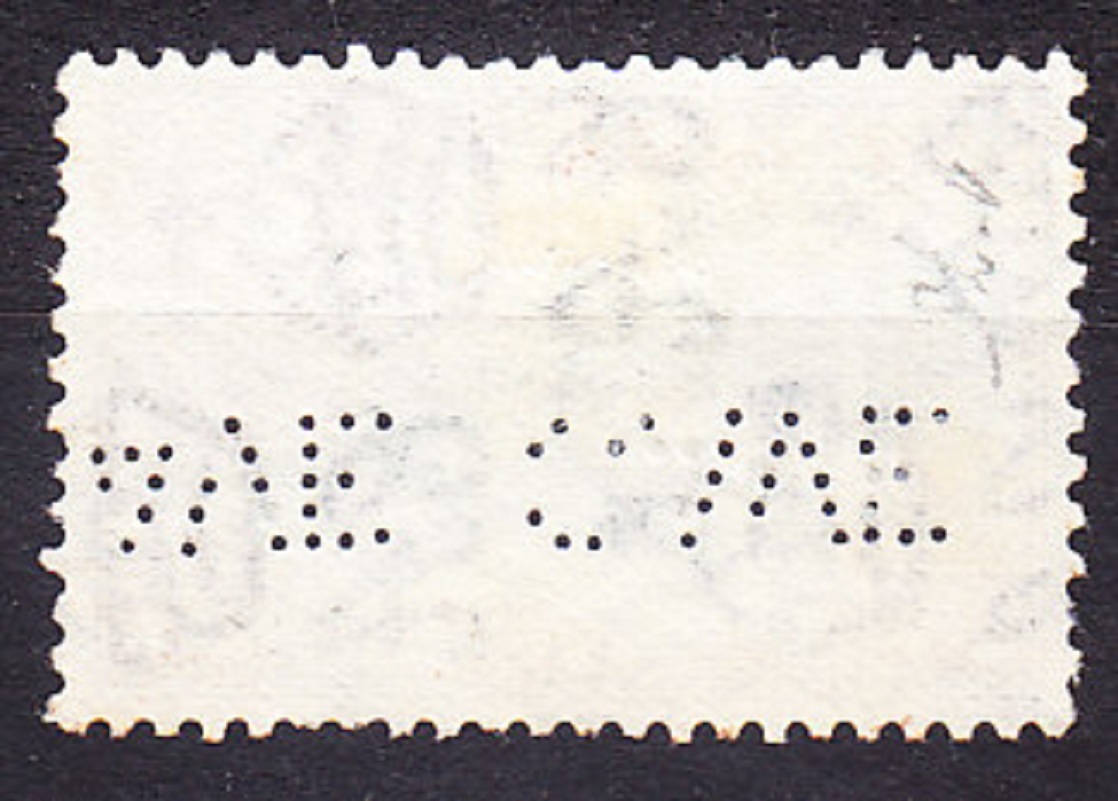 CEYLON 1935, Michel 223, razená s PERFÍNOM. KOLÓNIE. KRÁĽ GEORGE V. - KRAJINY.
