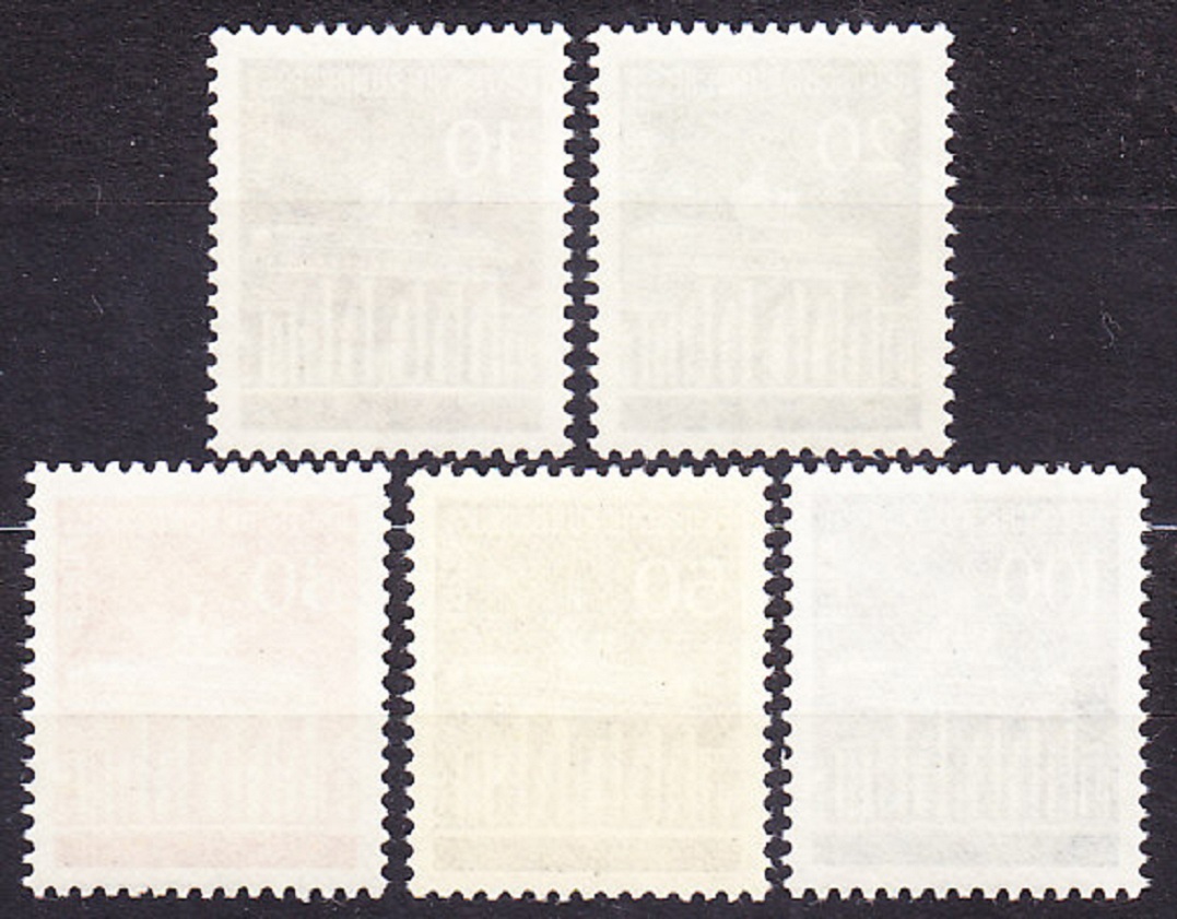 ZÁPADNÝ BERLÍN 1966, Michel 286-290, ** čistá séria. BRANDENBURGSKÁ BRÁNA.