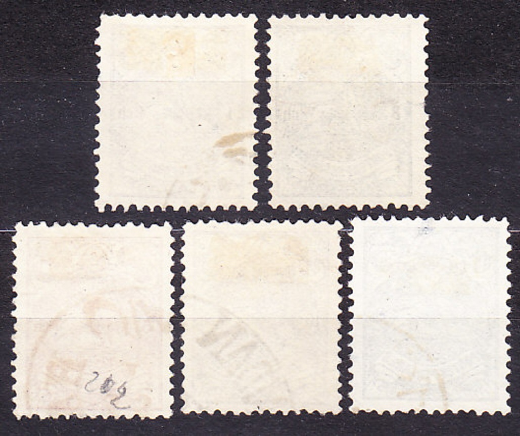 IRÁN 1903, Michel 185, 187-190, razené. ERBY - LEV.