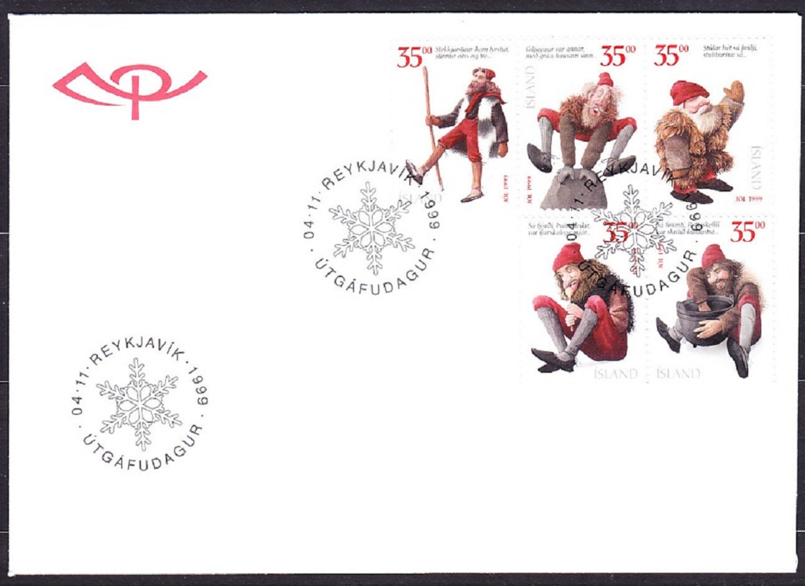 ISLAND 1999, Michel 928-940, 3 FDC OBÁLKY. VIANOCE - TRPASLÍCI.