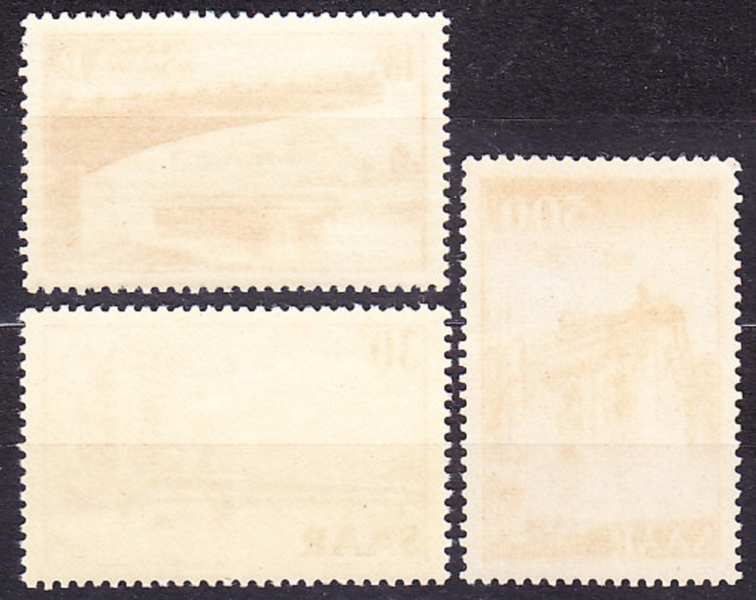 SAARLAND 1952, Michel 330, 332, 337, * čisté. KRAJINY.