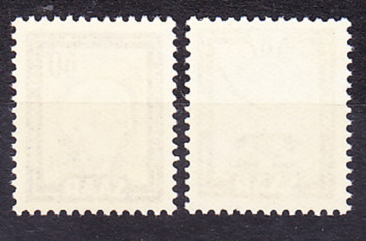 SAARLAND 1949, Michel 273, 278, ** čisté. BEETHOVEN, POŠTOVÝ ROH, TELEFÓN.