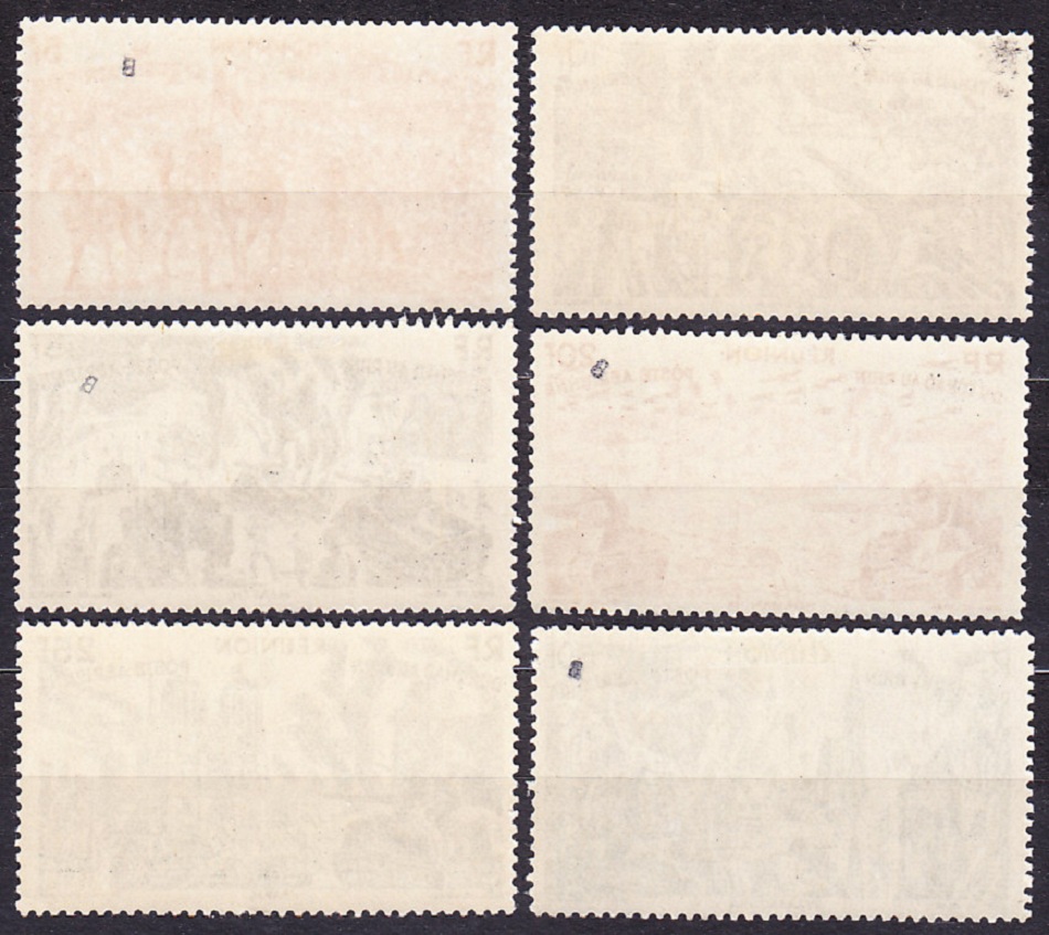 RÉUNION 1946, Michel 303-308, * čistá séria. KOLÓNIE. VOJENSKÉ.