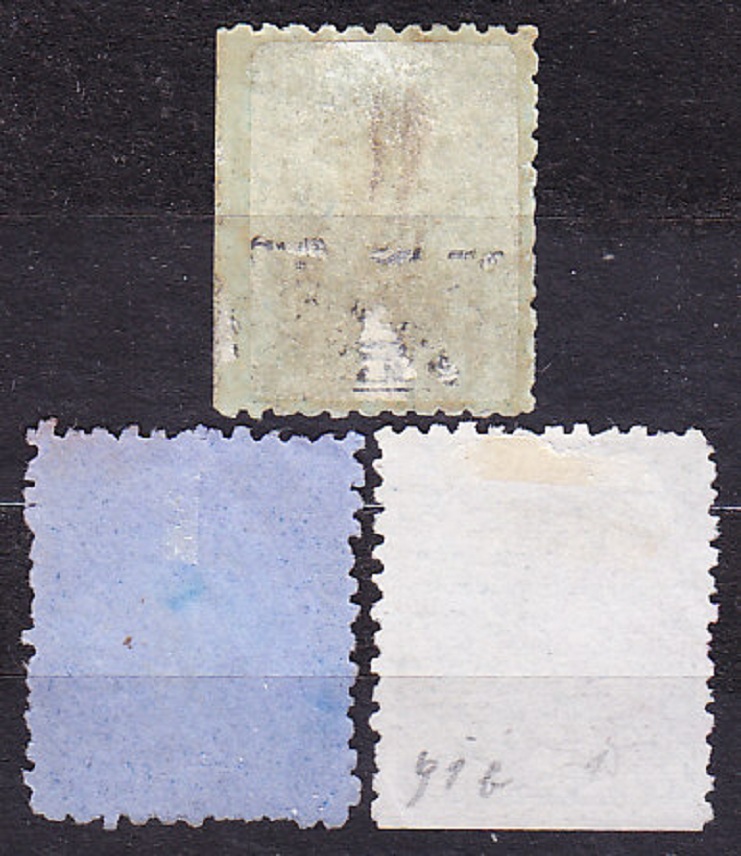 KOLUMBIA 1886, Michel 89, 91 a+b, razené. ERB, GENERÁL BOLÍVAR.