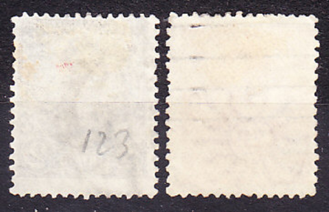 ARGENTÍNA 1908, Michel 123, 126, razené. GENERÁL SAN MARTIN.