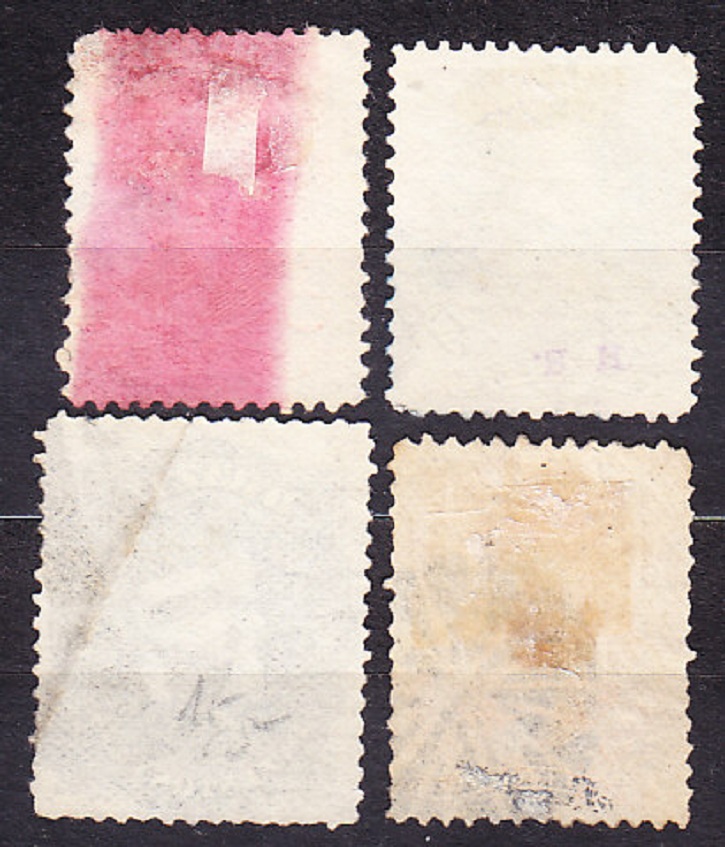 BRAZÍLIA 1866, Michel 23, 27-29, razené. KRÁĽ PEDRO II.