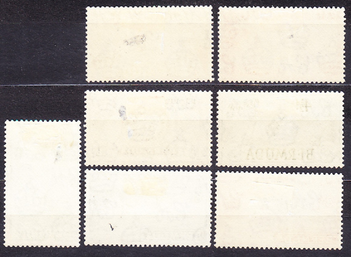 BERMUDA 1953, Michel 130, 132-133, 136-139, * čisté. KOLÓNIE. KRÁĽOVNÁ ALŽBETA II. - KRAJINY.