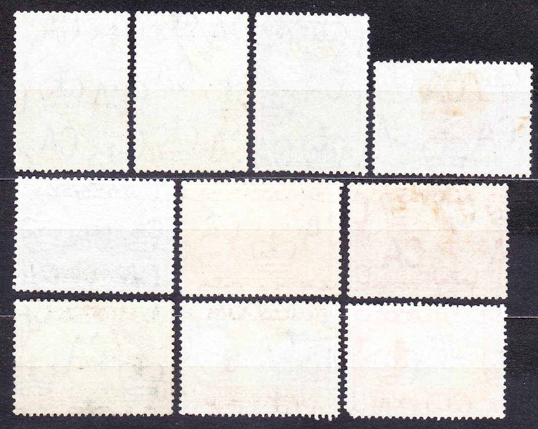 SELANGOR 1957, Michel 79-80, 82-89, razené. KOLÓNIE. KRAJINY.