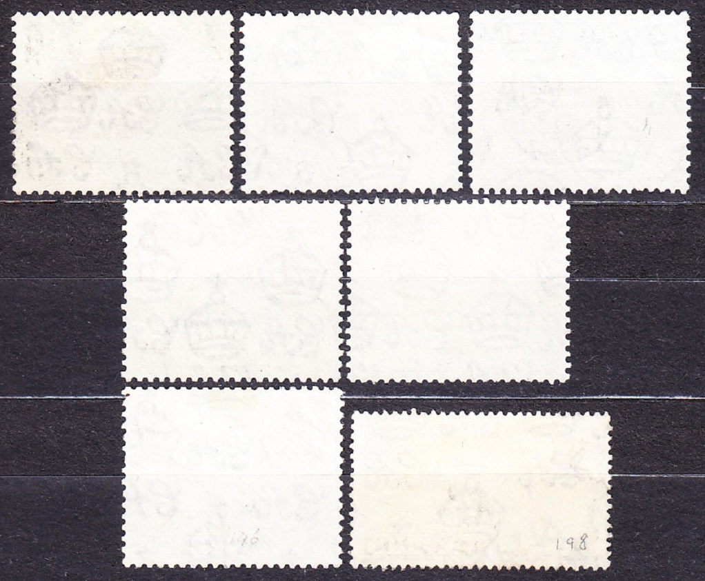 CYPRUS 1960, Michel 182-183, 185-189, razené. KOLÓNIE. KRÁĽOVNÁ ALŽBETA II. - KRAJINY, PRETLAČE.