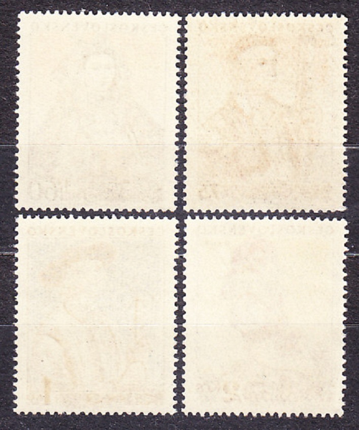 ČSSR 1955, Pofis 840-843, ** čistá séria. ĽUDOVÉ KROJE.