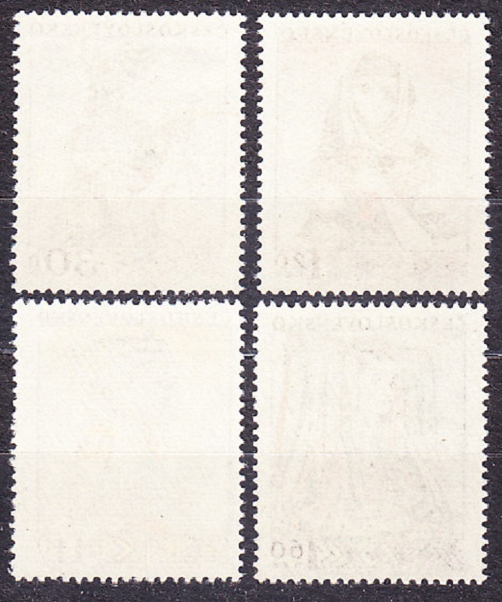 ČSSR 1956, Pofis 913-916, ** čistá séria. ĽUDOVÉ KROJE.