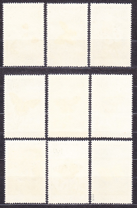 ČSSR 1961, Pofis 1217-1225, ** čistá séria. MOTÝLE.