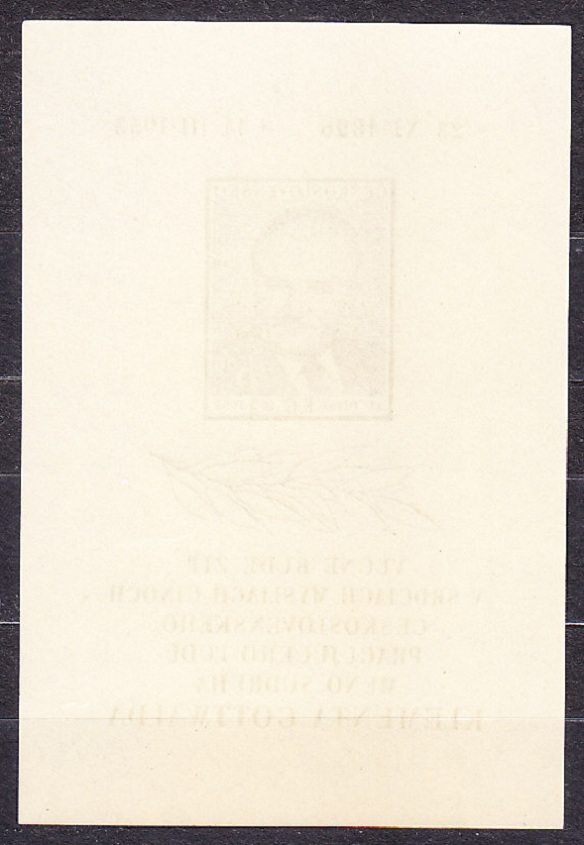 ČSSR 1953, Pofis A719, ** čistý hárček. PREZIDENT K. GOTTWALD.