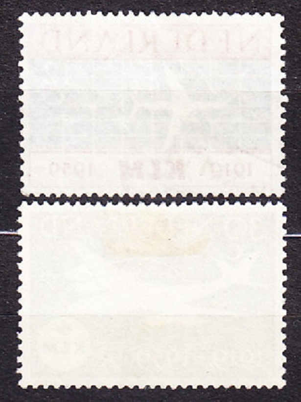 HOLANDSKO 1959, Michel 737-738, razená séria. LIETADLÁ.