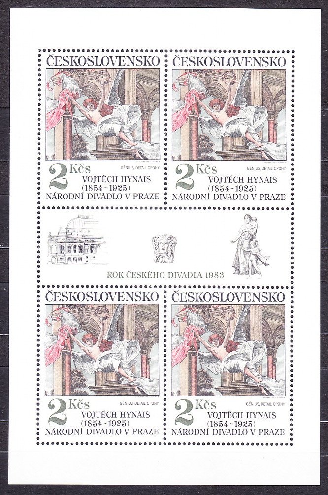 ČSSR 1983, Pofis PL 2616 - PL 2620, ** čistá séria v tlačových listoch. UMENIE - MAĽBY.