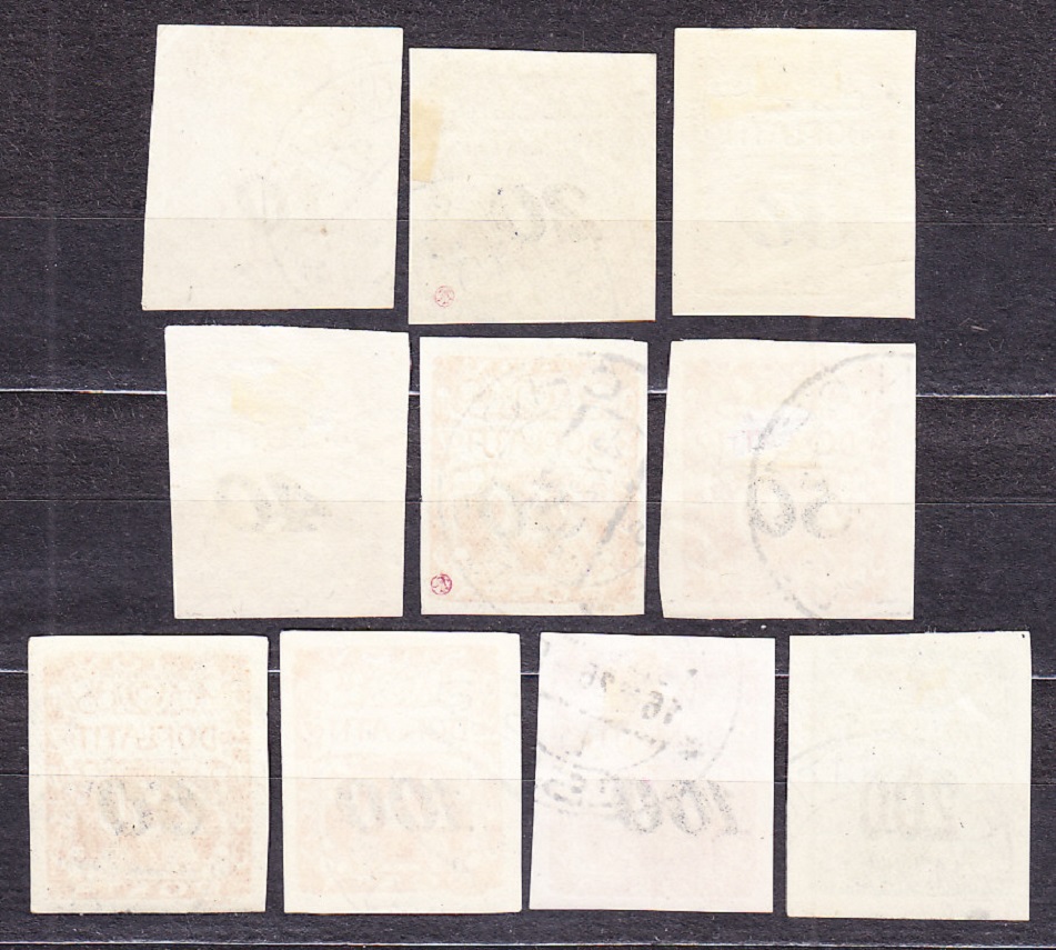 ČSR 1924, Pofis DL31- DL37, DL39-DL41, razené. DOPLATNÉ. ORNAMENTY - PRETLAČE.