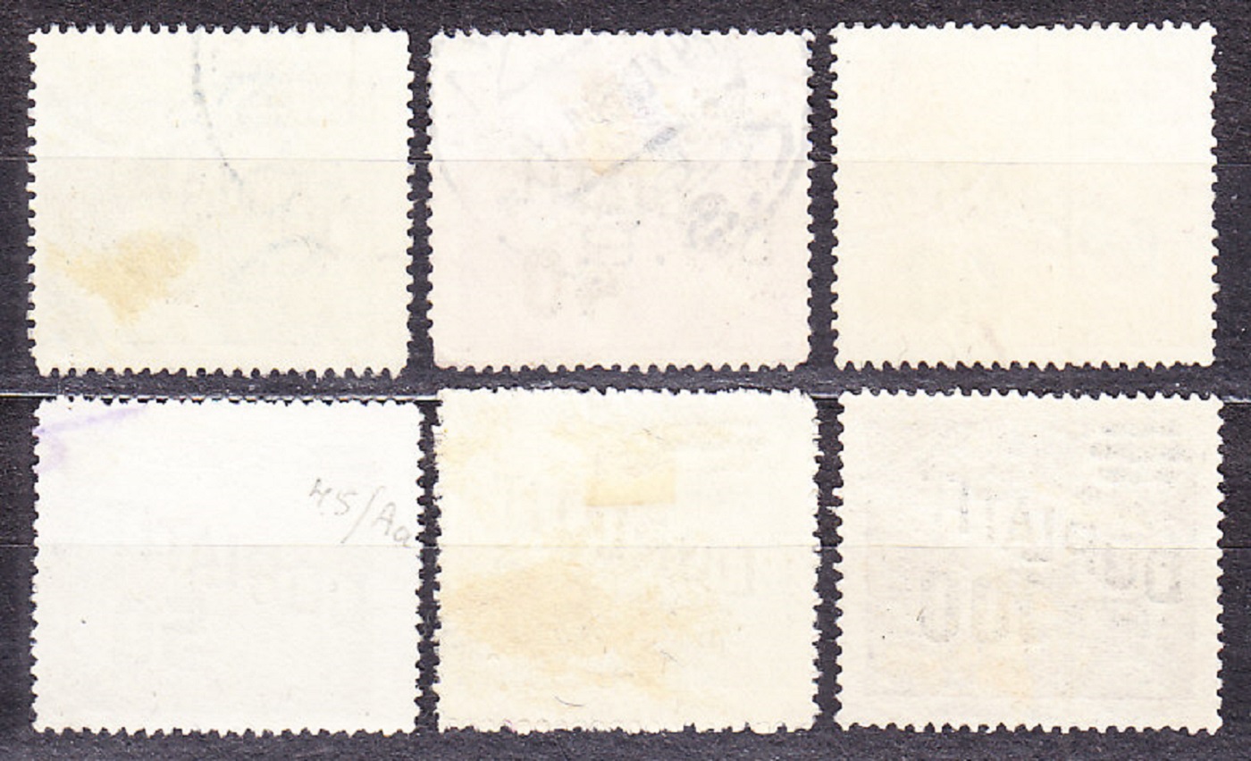 ČSR 1926, Pofis DL42- DL47, razená séria. DOPLATNÉ. HOSPODÁRSTVO A VEDA.