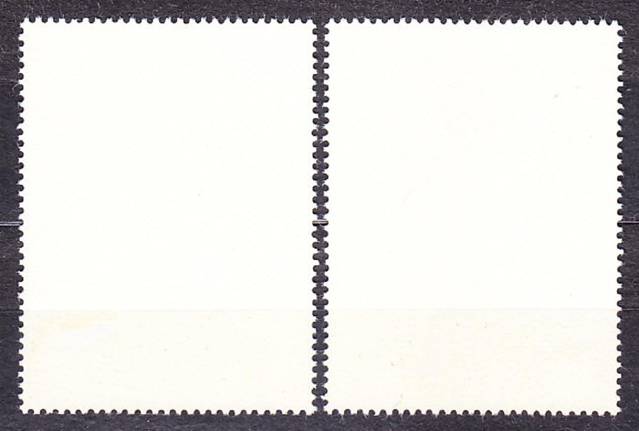 ČAD 1972, Michel 611-612, razená séria. MAĽBY - SLÁVNE OSOBNOSTI FRANCÚZSKEJ HISTÓRIE.
