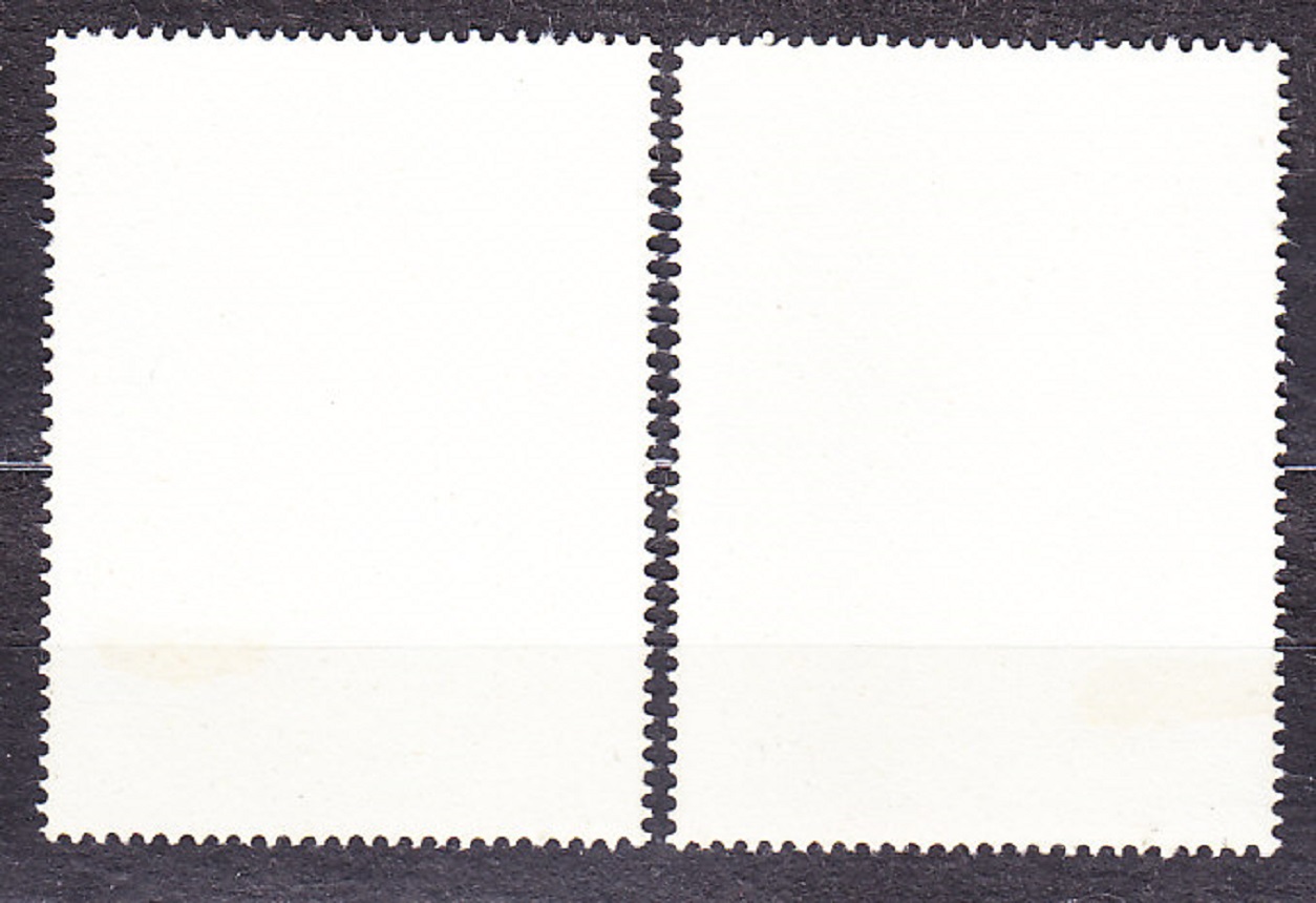 ČAD 1973, Michel 665-666, razená séria. MAĽBY - SLÁVNE OSOBNOSTI FRANCÚZSKEJ HISTÓRIE.