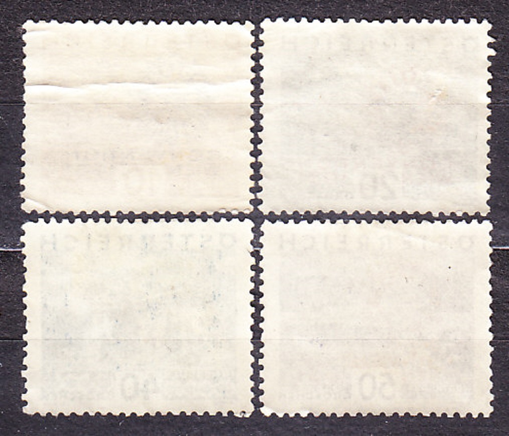 RAKÚSKO 1931, Michel 518-519, 521-522, * čisté. KONGRES ROTARY, PRETLAČE.