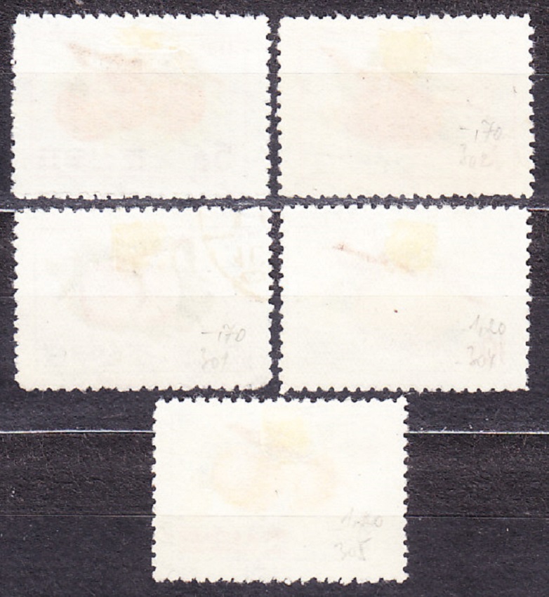 SEVERNÁ KÓREA 1961, Michel 311-315, razená séria. OVOCIE.