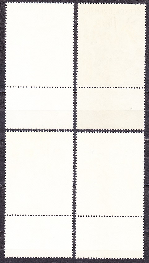 ČSSR 1975, Pofis 2130 K1 -2133 K1, ** čistá séria s dolnými kupónmi. ĽUDOVÉ ZVYKY.