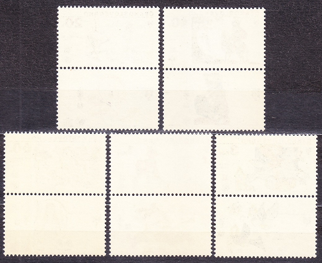 ČSSR 1979, Pofis 2388 KD - 2392 KD, ** čistá séria s dolnými kupónmi. UNESCO - DETSKÉ ILUSTRÁCIE.