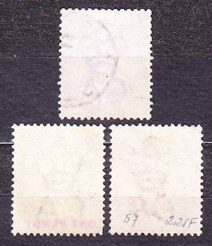 TRINIDAD 1896, Michel 37-39, razené. KOLÓNIE. SEDIACA BRITÁNIA.