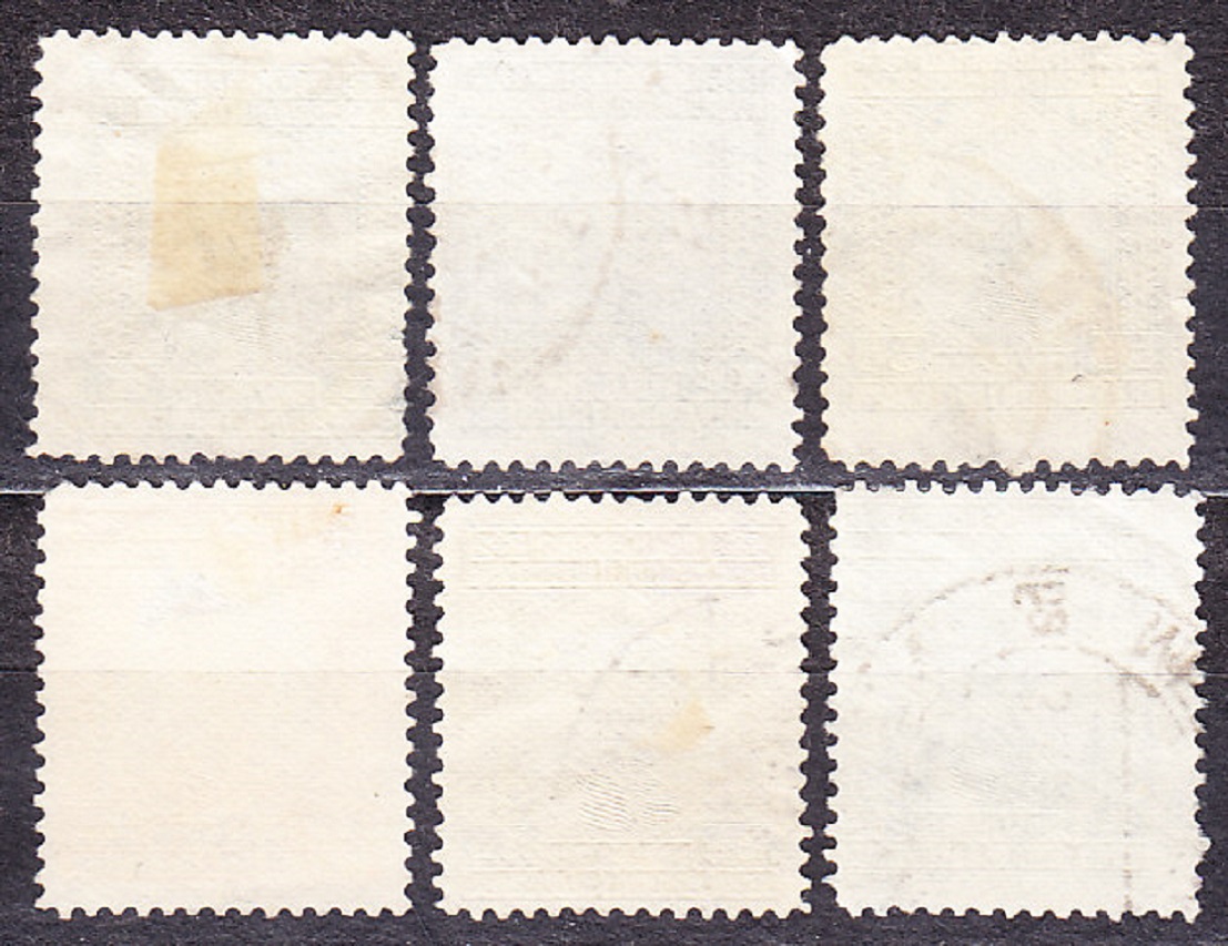 JUHOSLÁVIA 1921, Michel 146, 150-151, 154-156, razené. PRINC ALEXANDER A KRÁĽ PETER I.